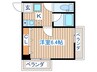 ハイツ秋田屋 1Kの間取り