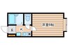 ベルシティ萩野町 1Kの間取り