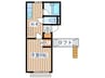 Ｃｕｂｂｙ2番館 1Kの間取り