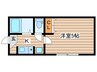 リバーサイド越路 1Kの間取り