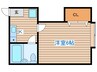 リバーサイド越路 1Kの間取り