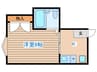 リバーサイド越路 1Kの間取り