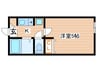 リバーサイド越路 1Kの間取り