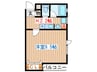 千寿マンション 1Kの間取り