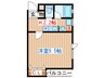 千寿マンション 1Kの間取り