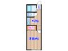 プリンスコ－ト原町 1Kの間取り
