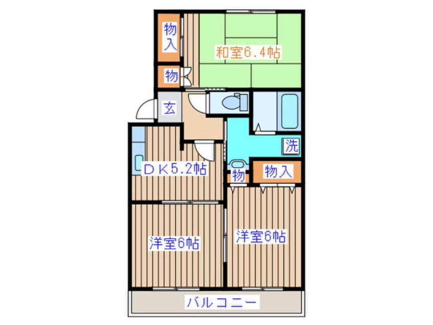 間取図 ヴェルジュ愛子