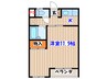 プペットHAGA 1Kの間取り