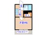 オイゼンビル 1Kの間取り
