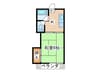 美徳十五番館 1Kの間取り