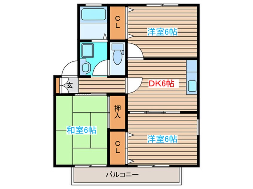 間取図 ロイヤルパーク広瀬A