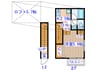 THEソレイユ向山 1Kの間取り