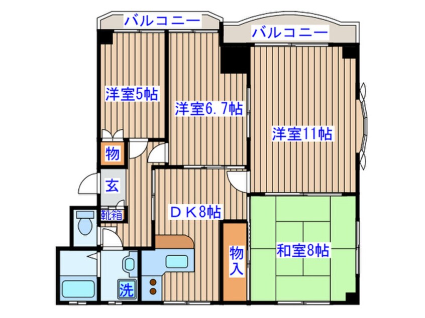 間取図 セントラーザ八幡