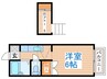 ヤギヤマフレンド 1Rの間取り