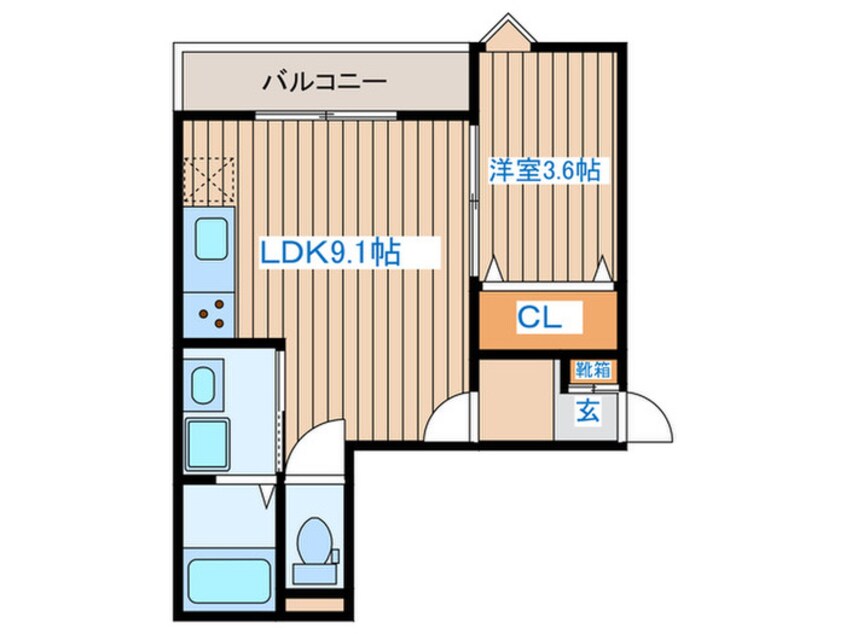 間取図 オンフルール柏木