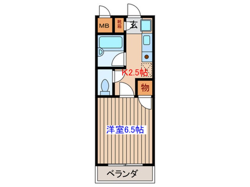 間取図 ｱｸﾃｨﾌﾞﾊﾟﾚｽ百合ヶ丘B-7