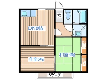 間取図 ハイツ柳の町B