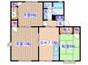 コーポ蜂屋敷Ｂ 3DKの間取り
