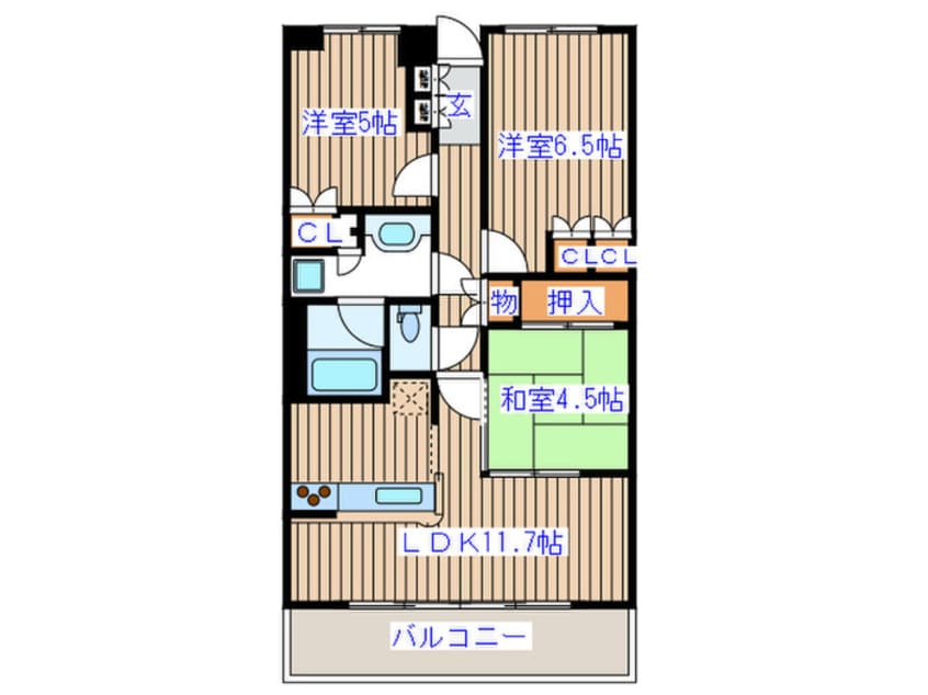 間取図 ドゥーエ仙台イースト