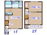 メゾンしらかしＭ 2LDKの間取り