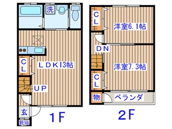 間取図 メゾンしらかしＭ