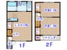 メゾンしらかしＭ 2LDKの間取り