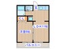 グローブハウス 1LDKの間取り