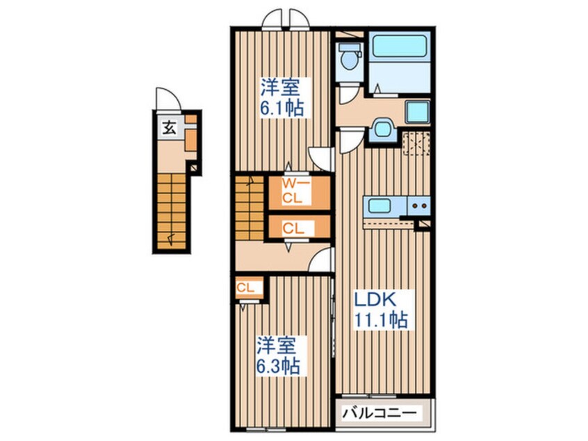 間取図 ブレスサイドヒルズK