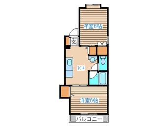 間取図 ブラヴ－ル南仙台１