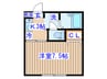 フレグランスツバキ 1Kの間取り