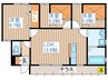 キリンハイツ 3LDKの間取り
