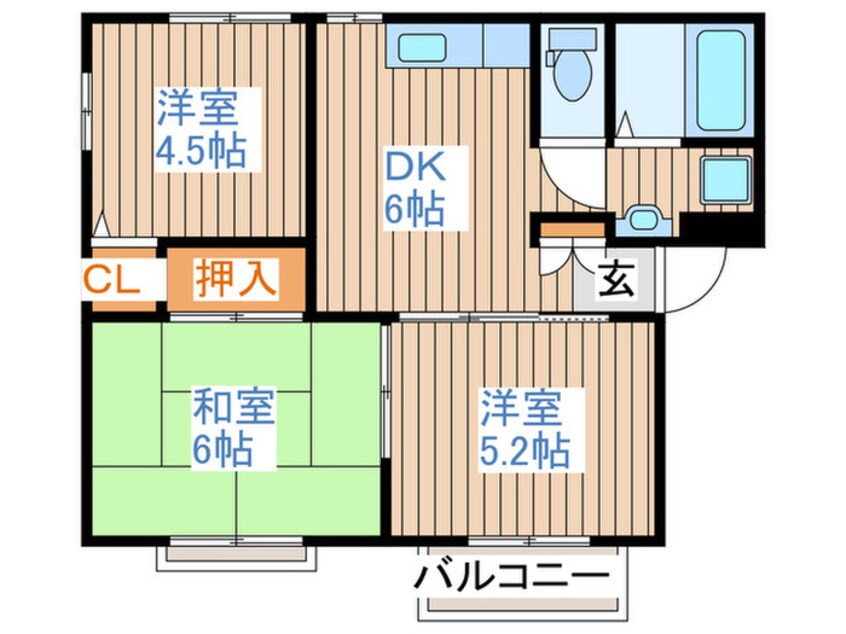 間取図 プランドール名取C