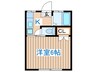 センチュリー川内 1Kの間取り