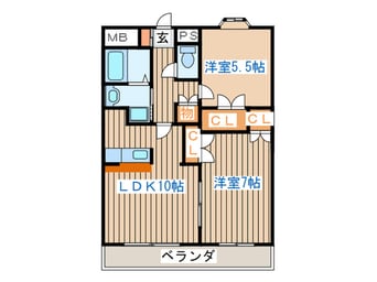 間取図 アンソレイユ名取