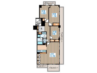 間取図 プラウド泉中央マークス（701）