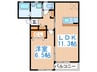 アンソレイユサカシタＣ棟 1LDKの間取り