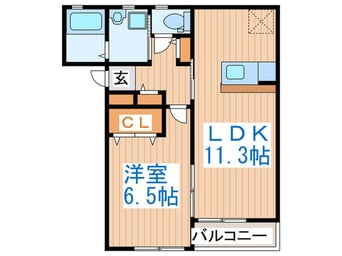 間取図 アンソレイユサカシタＣ棟