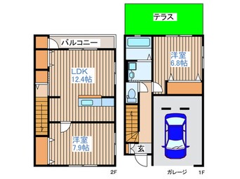 間取図 Flare(フレア)中町東　D棟