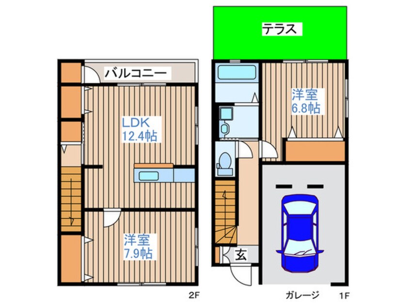 間取図 Flare(フレア)中町東　D棟