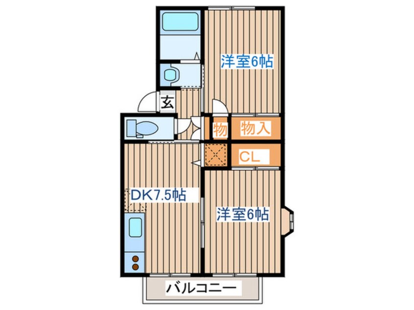 間取図 ベルパ－ク川平２番館