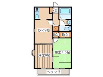 間取図 メゾンオバタＤ