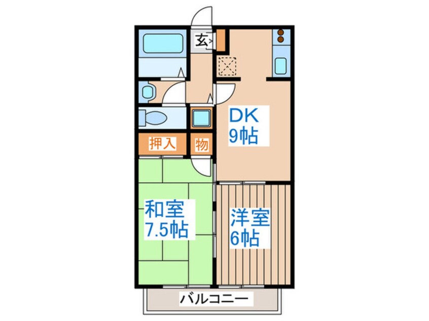 間取図 メゾンオバタＤ