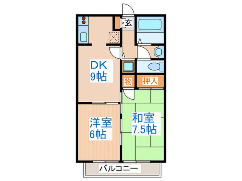 間取図 メゾンオバタＤ