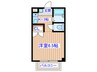ウィスタリア 1Kの間取り