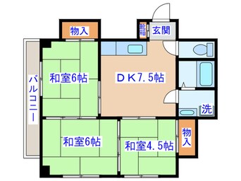 間取図 コ－ポ千葉（３Ｆ・４Ｆ）