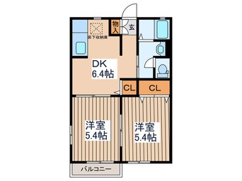 間取図 ﾌｫｰｼｰｽﾞﾝｽﾞｶﾞｰﾃﾞﾝ　ﾉｳｽ