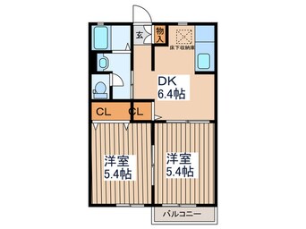 間取図 ﾌｫｰｼｰｽﾞﾝｽﾞｶﾞｰﾃﾞﾝ　ﾉｳｽ