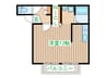 コンフォール台原 1Rの間取り