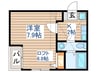 ベア－レ南仙台 1Kの間取り