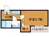 ｓｔａｇｅ南仙台 1Kの間取り